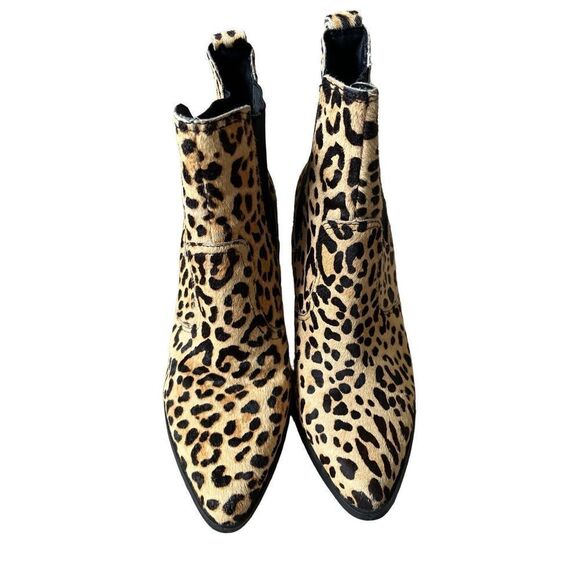 Steve Madden Patricia Leopard Print Cow Hair Ankle Boots size 8M - Picture 13 of 13
